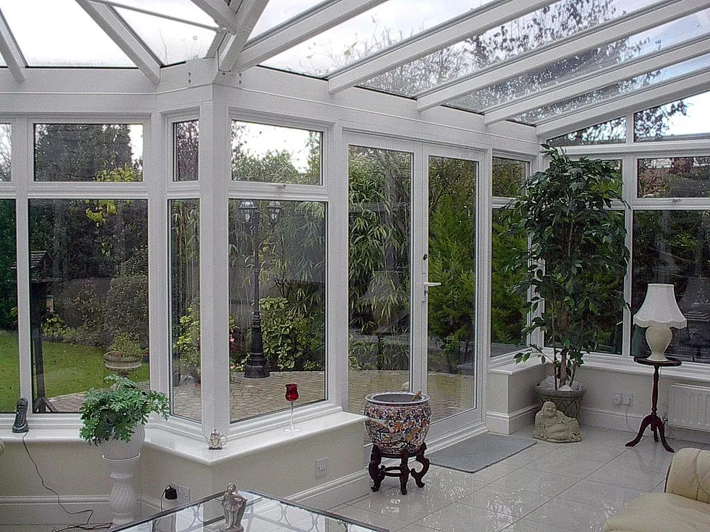 White conservatory interior
