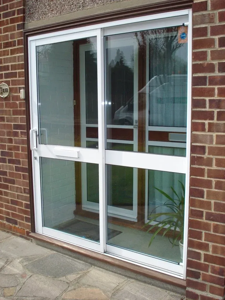 White uPVC sliding patio door